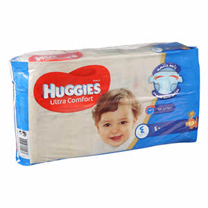 Huggies Ultra Comfort Baby Diaper Size 4 8-14 Kg Value Pack White 40 Diapers