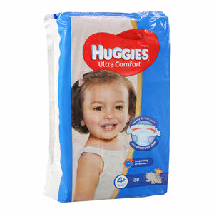 Huggies Extra Care Diaper Size 4+ 10-16 Kg 38 Pieces