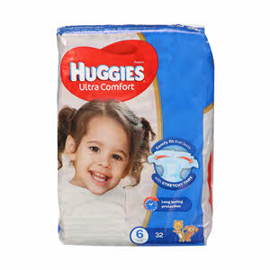 Huggies Superflex Baby Dipers Size 6 32'S