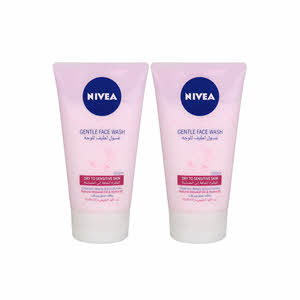 Nivea Gentle Facewash For Dry Skin 2X150Ml