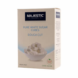 Majestic Demarara Rough Cut Cubes White Sugar 500 g