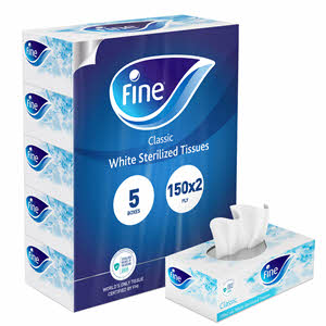 Fine Facial Tissue 2 Ply × 150 Pack × 5 Pack