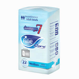 Fine Adult Diapers Fine Care Dermapro Medium 22 Pack