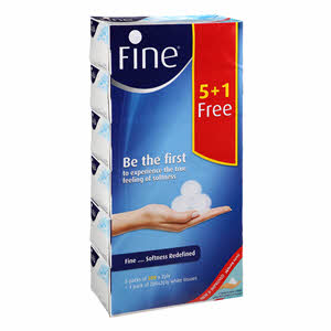 Fine Facial Tissues Classic 200x2 Ply x 6PCS