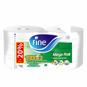 Fine Mega Roll 3000 sheets x 2PCS