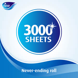 Fine Mega Roll 3000 sheets x 2PCS