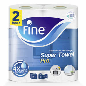 Fine Household Towel 3Ply×45Sheet × 2PCS