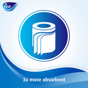 Fine Toilet Paper Deluxe 150 sheets x3 Ply x 4 rolls
