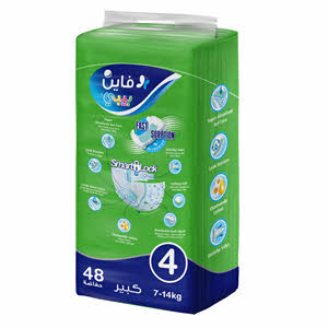 Fine Baby Diapers Size 4 Large 7-14 Kg 48 Pieces