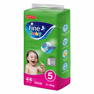 Fine baby Size 5 Diapers Maxi 44 Pack