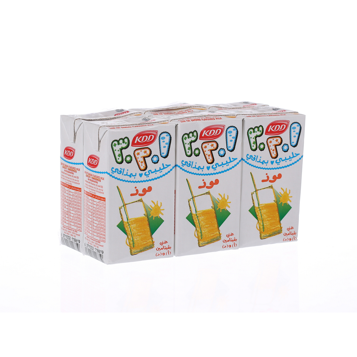 Kdd 123 Banana Milk 125 ml × 6 Pack