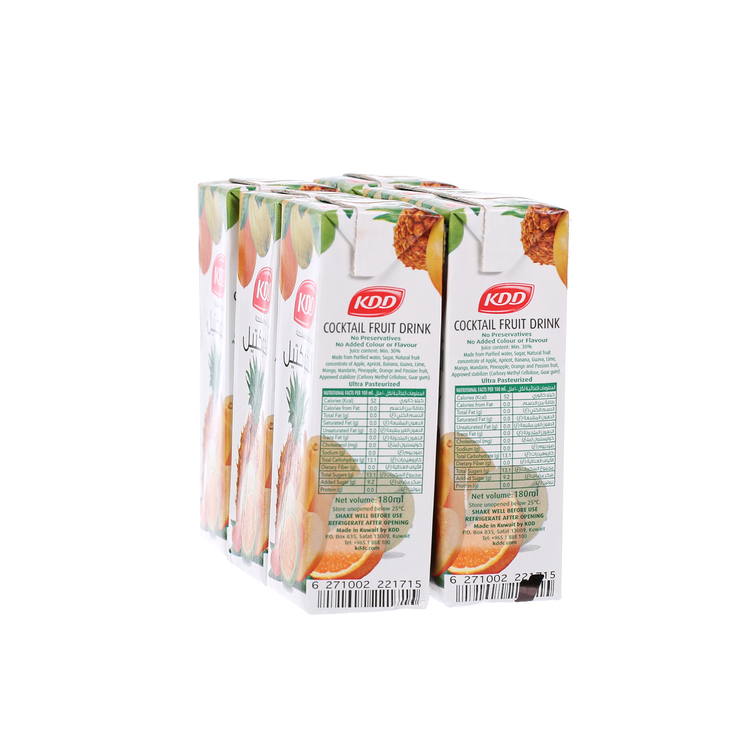 KDD Cocktail Juice 200ml × 6'S