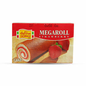 Sara Mega Roll Strawberrye 6 × 60 g