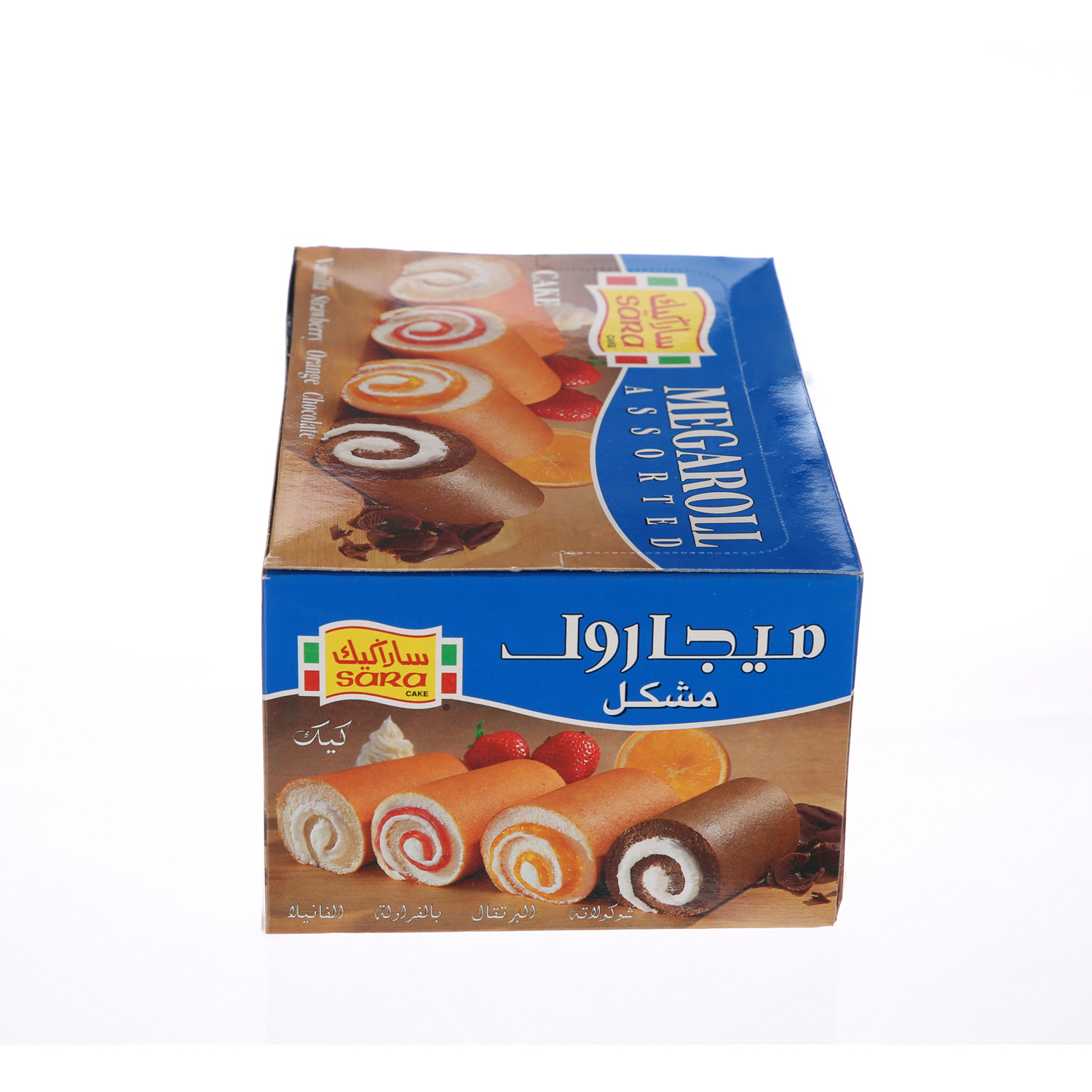 Sara Mega Roll Cake Assorted 60gm × 6'S