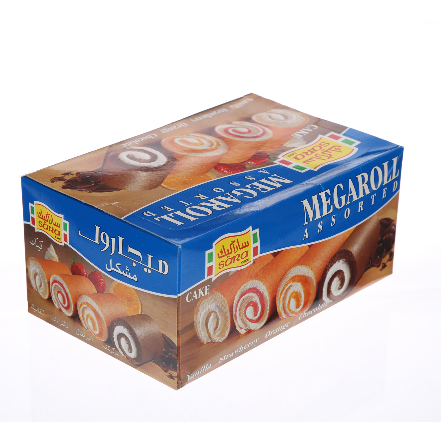 Sara Mega Roll Cake Assorted 60gm × 6'S