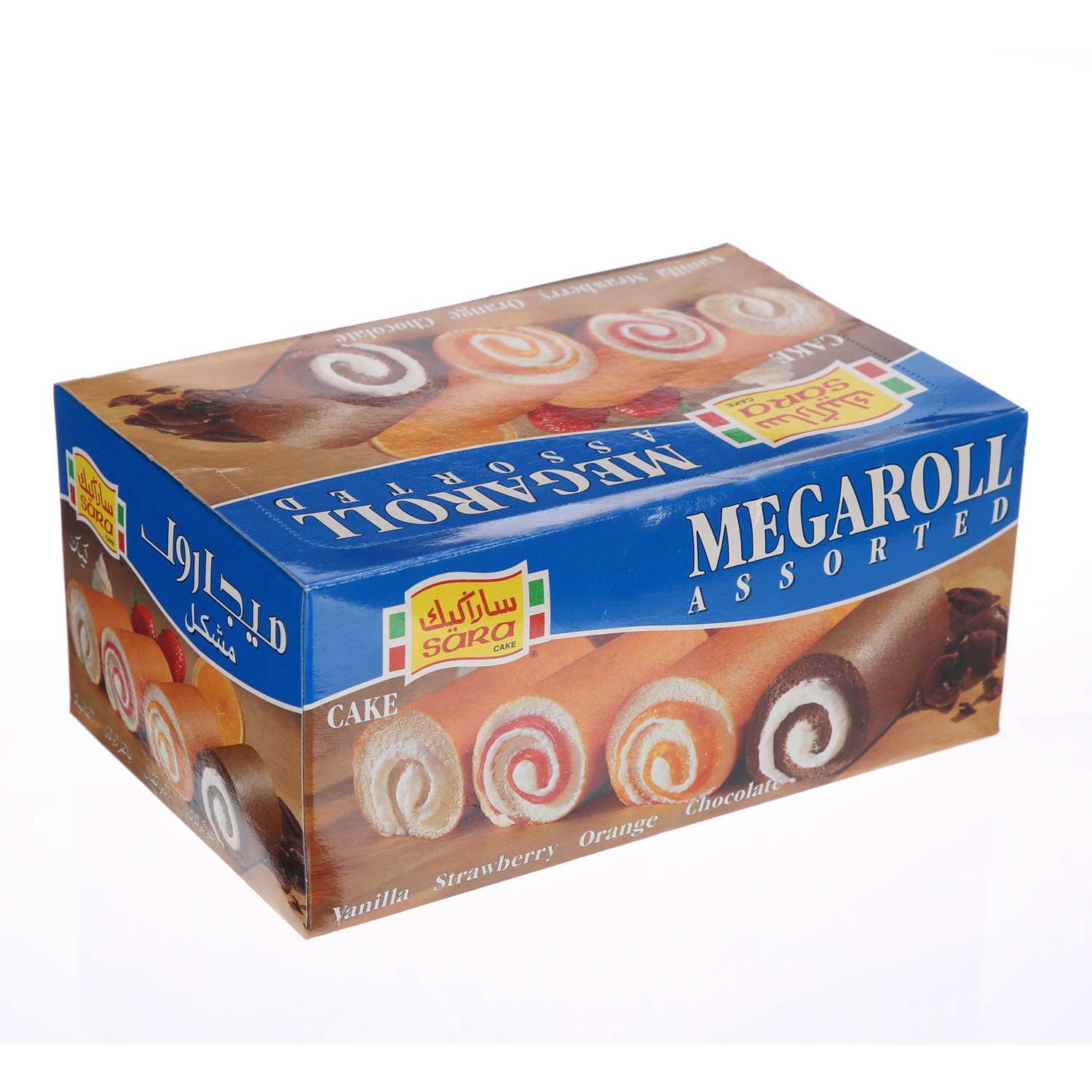 Sara Mega Roll Cake Assorted 60gm × 6'S