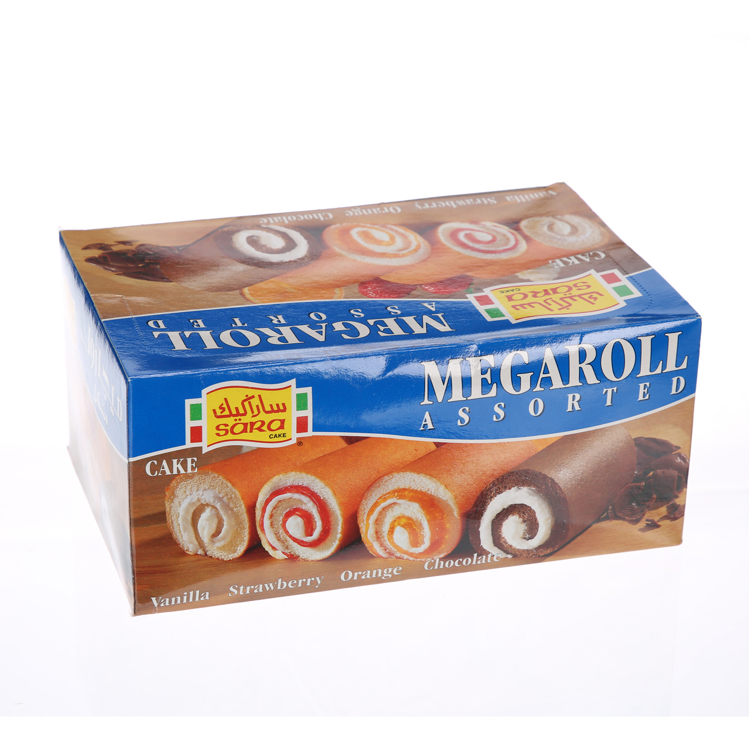 Sara Mega Roll Cake Assorted 60gm × 6'S