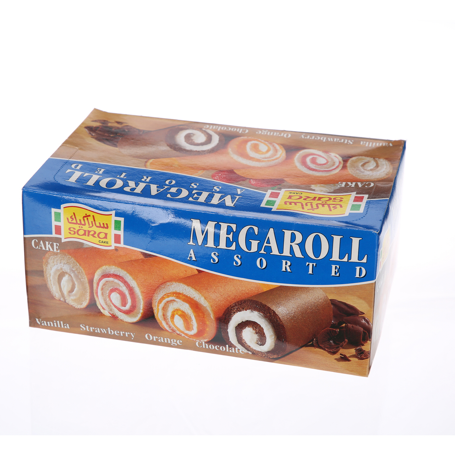 Sara Mega Roll Cake Assorted 60gm × 6'S