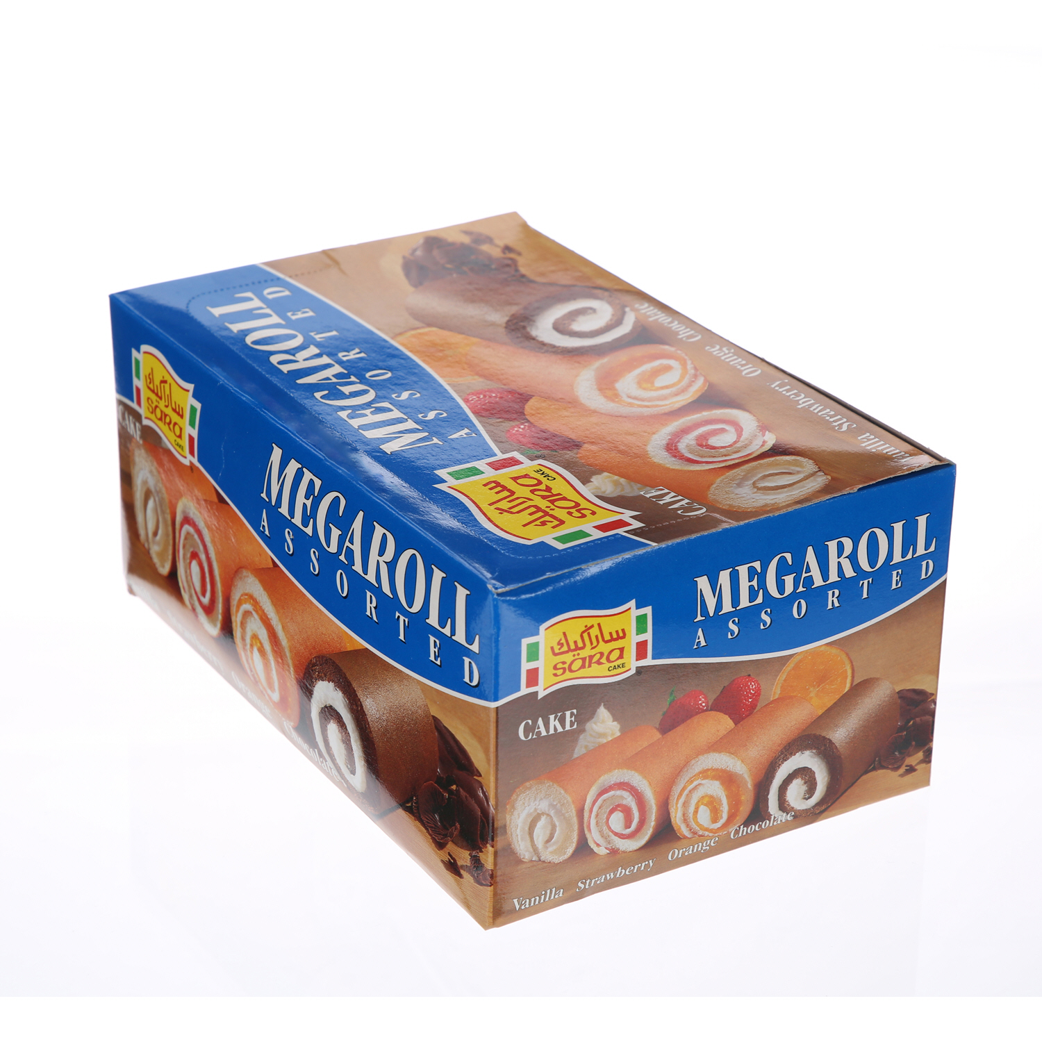 Sara Mega Roll Cake Assorted 60gm × 6'S