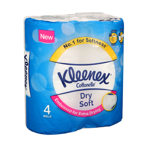 Kleenex Bath Tissue Dry Soft 4 Pack