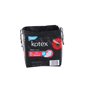 Kotex Nighttime Maxi Sanitary Pads With Wings White 8 Pads