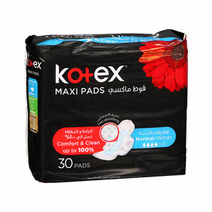 Kotex Maxi Pads Normal with Wings 30 Pads