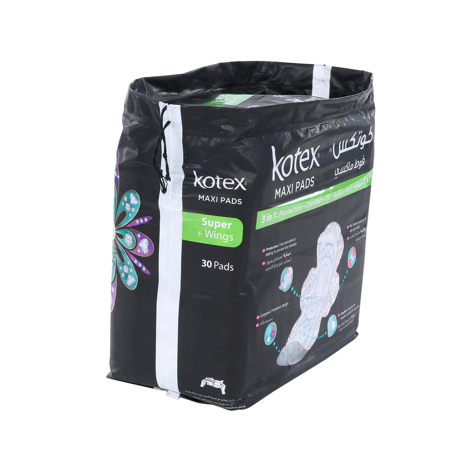 Kotex Designer Maxi Slim Super Wings Sanitary 30 Pads