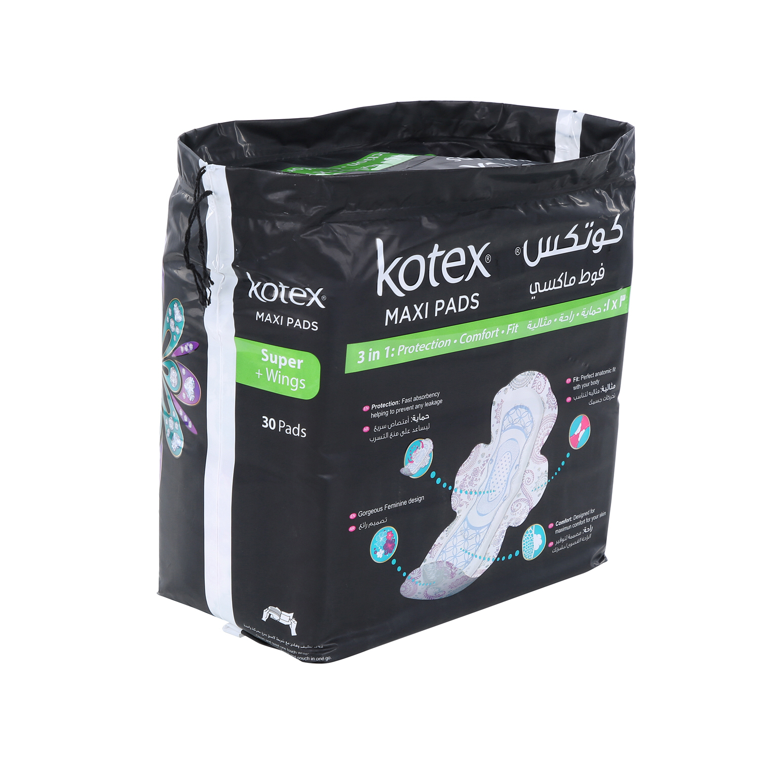 Kotex Designer Maxi Slim Super Wings Sanitary 30 Pads