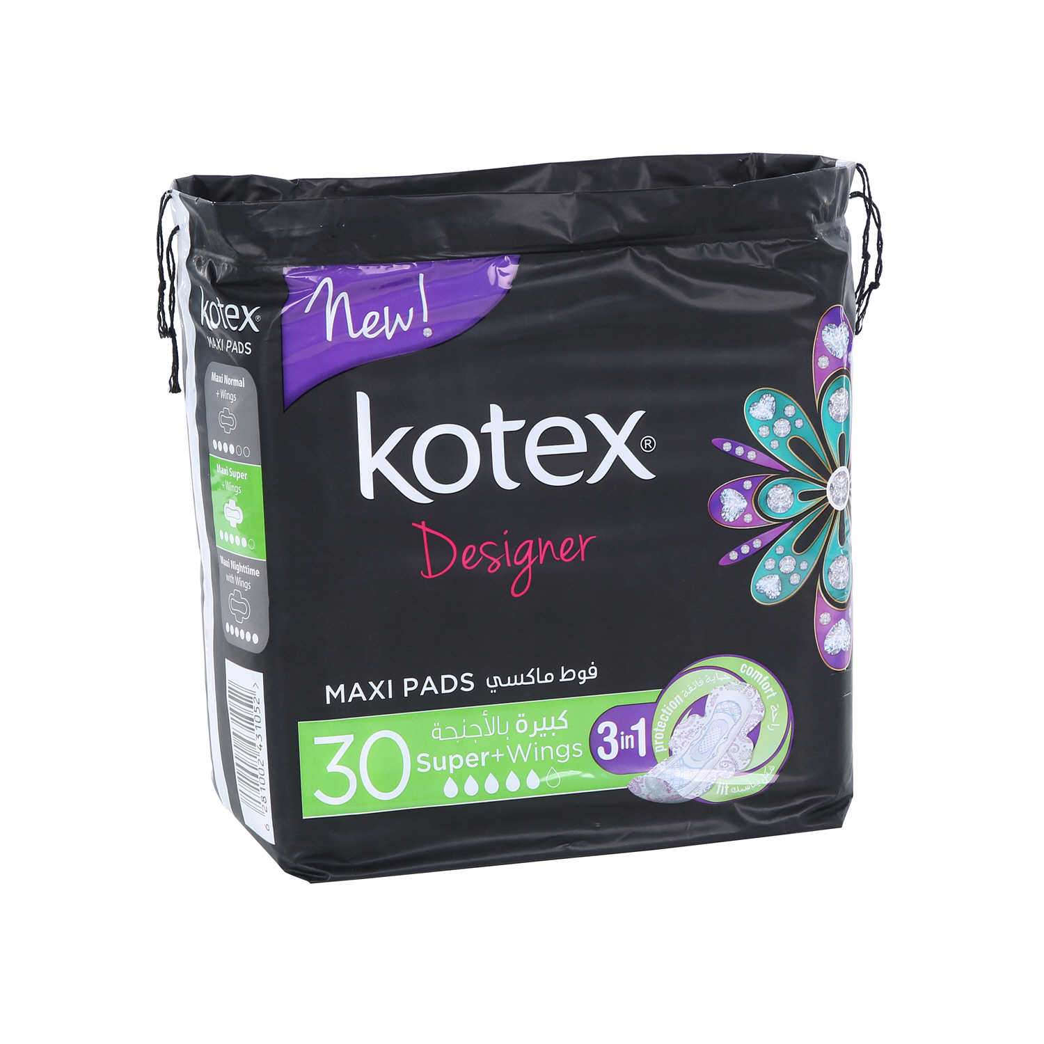 Kotex Designer Maxi Slim Super Wings Sanitary 30 Pads