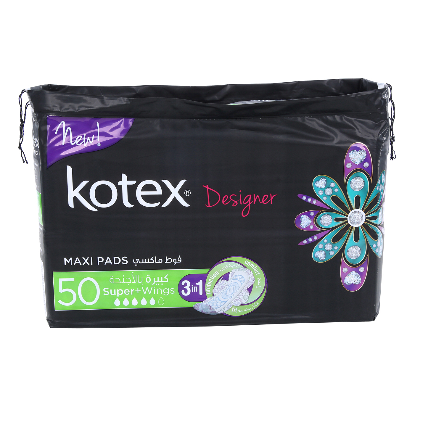 Kotex Designer Maxi Slim Super Wings Sanitary 50 Pads