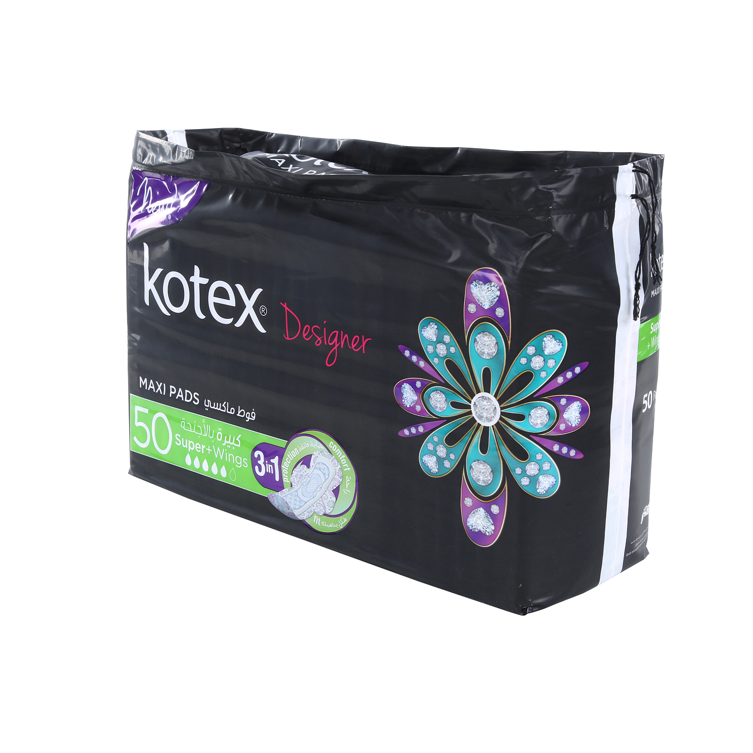 Kotex Designer Maxi Slim Super Wings Sanitary 50 Pads