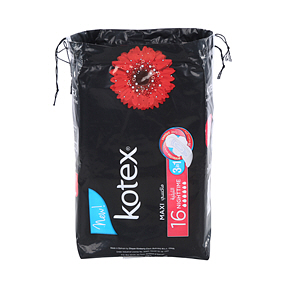 Kotex Nighttime Maxi Sanitary Pads With Wings White 16 Pads