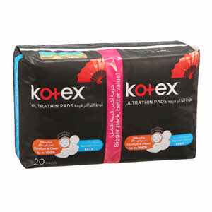 Kotex U La Thin Pads Night with Wings 20 Pads