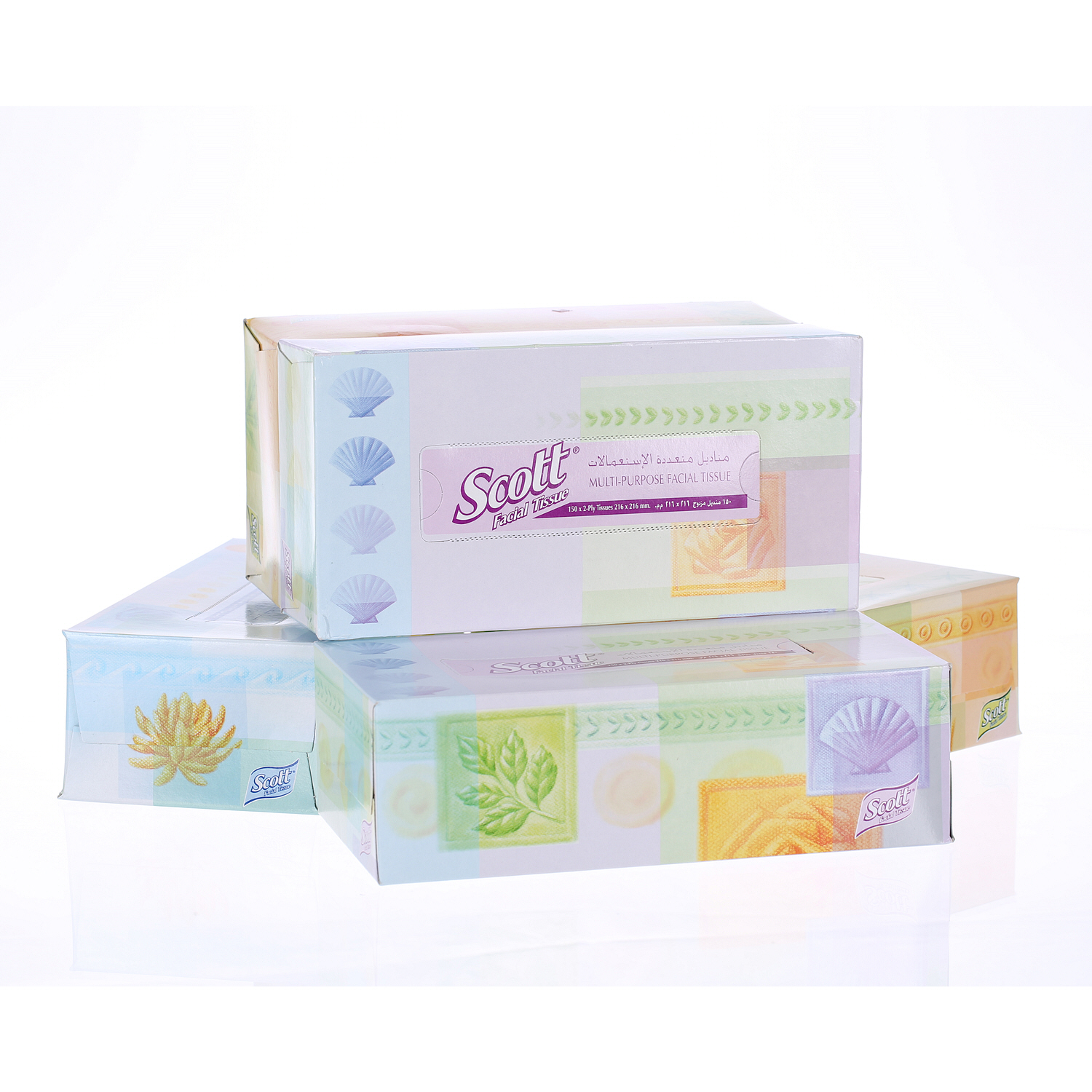 Scott Facial Tissue 150X2Ply × 5'S