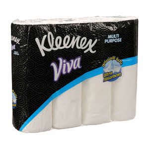 Kleenex Viva Household Tissue 40 Sheet x 4 Pack