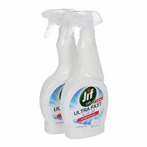 Jif U La Fast Cleaner Spray For Bathroom Fast & Easy Clean 500 ml (Pack of 2)