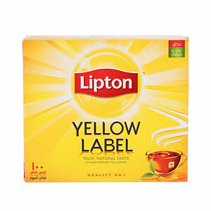 ليبتون العلامة الصفراء شاي أسود 2 ج × 100 كيس
