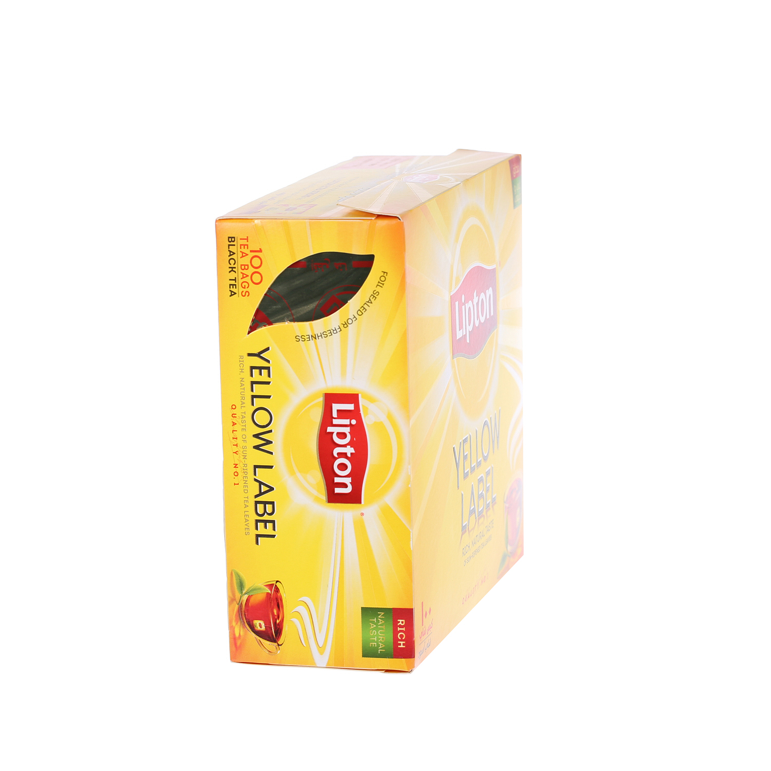 ليبتون العلامة الصفراء شاي أسود 2 جرام × 100 كيس