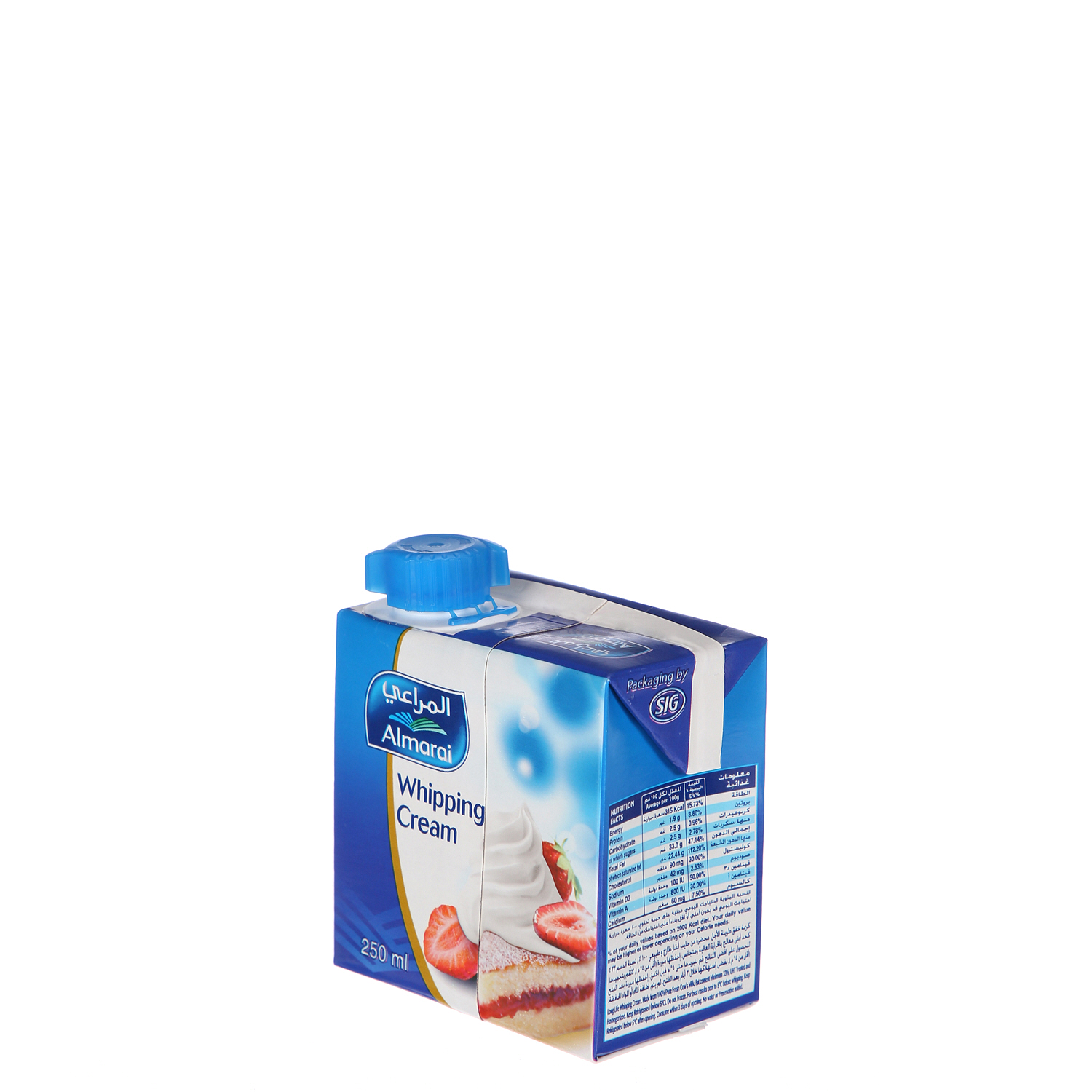 Al Marai Whipping Cream Screwcap Full Fat 250 ml