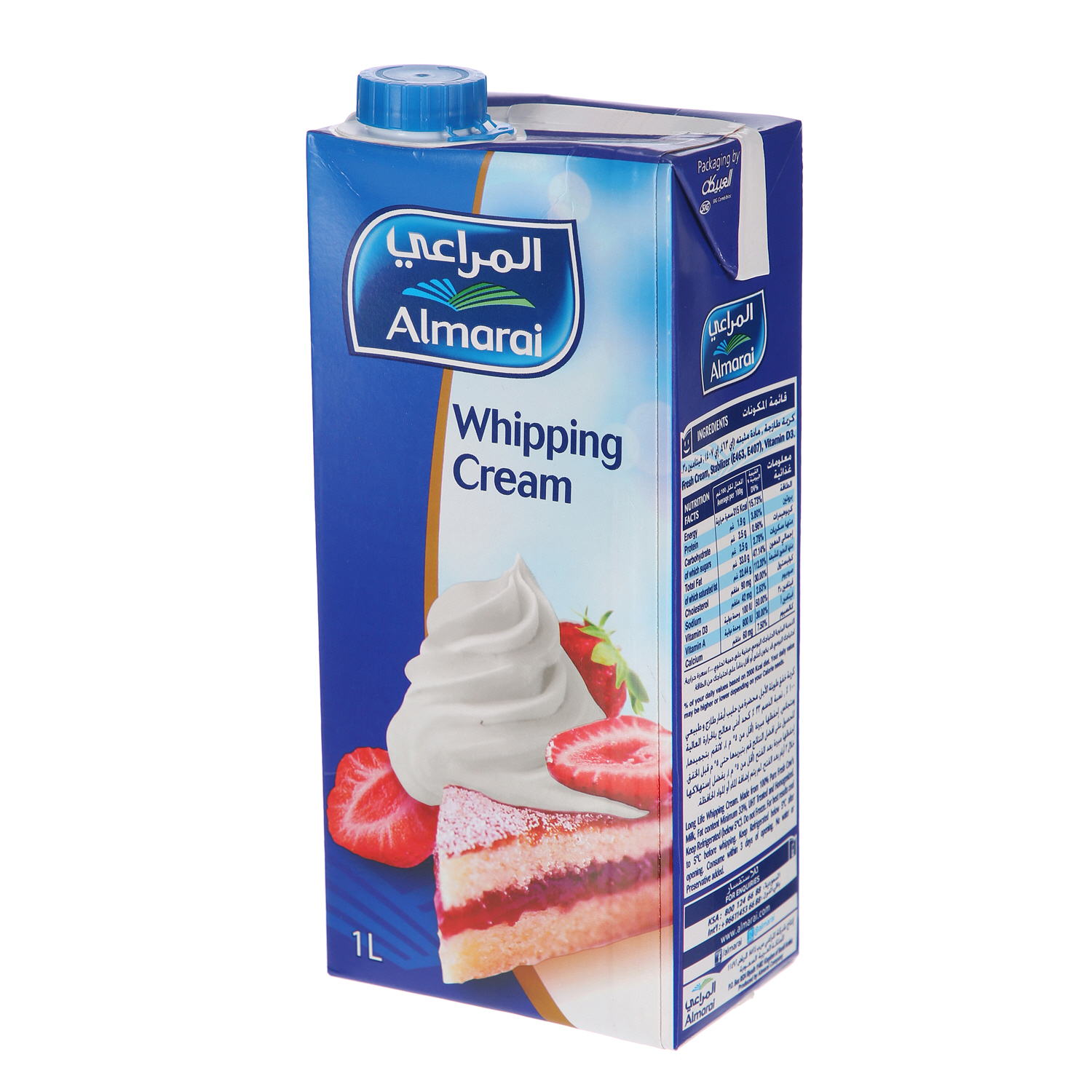 Al Marai Whipping Cream Screwcap Full Fat 1 L