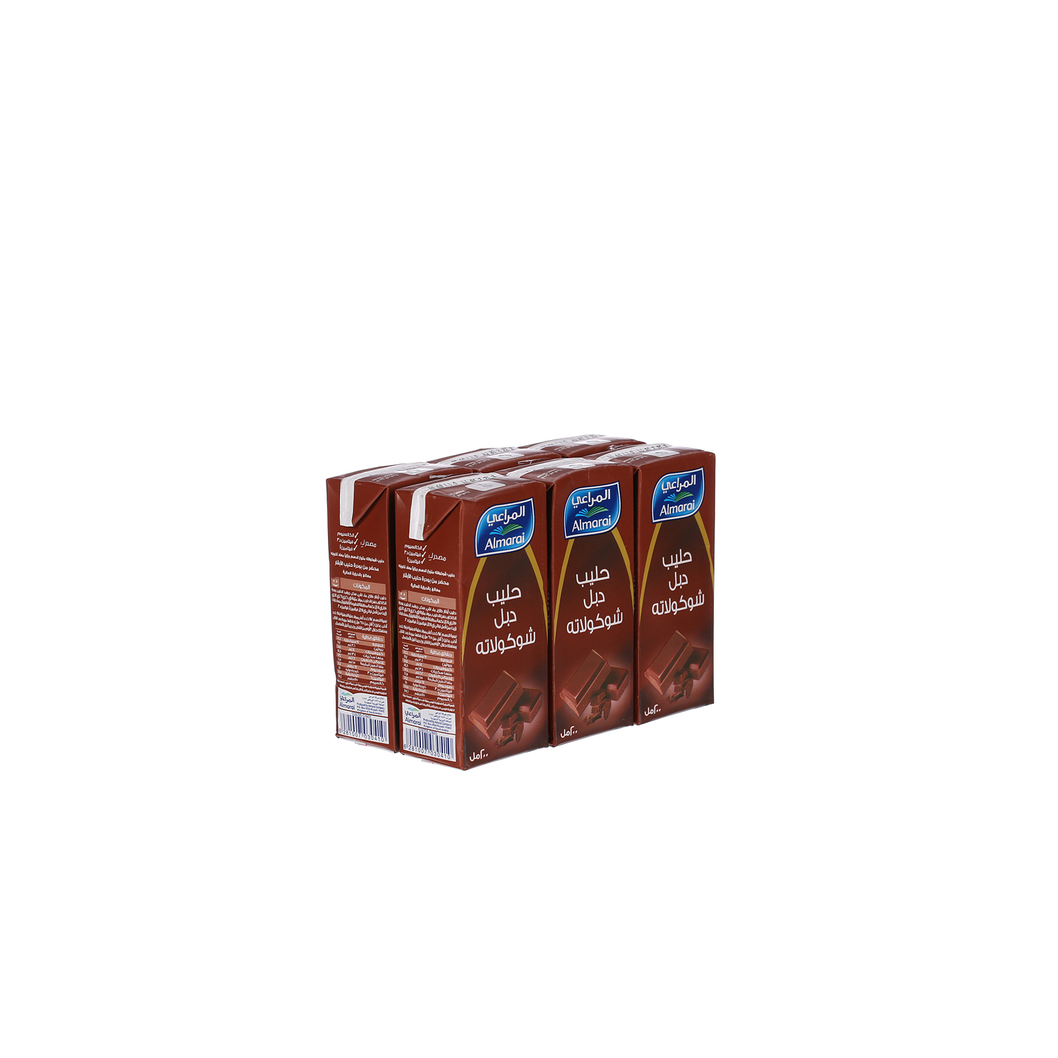 Al Marai Long Life Milk Double Chocolate 200Ml- 6Pcs