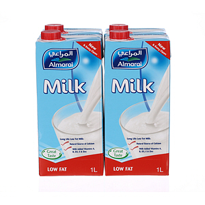 Al Marai Long Life Milk Low Fat with Vitamin 1 L × 4 Pack