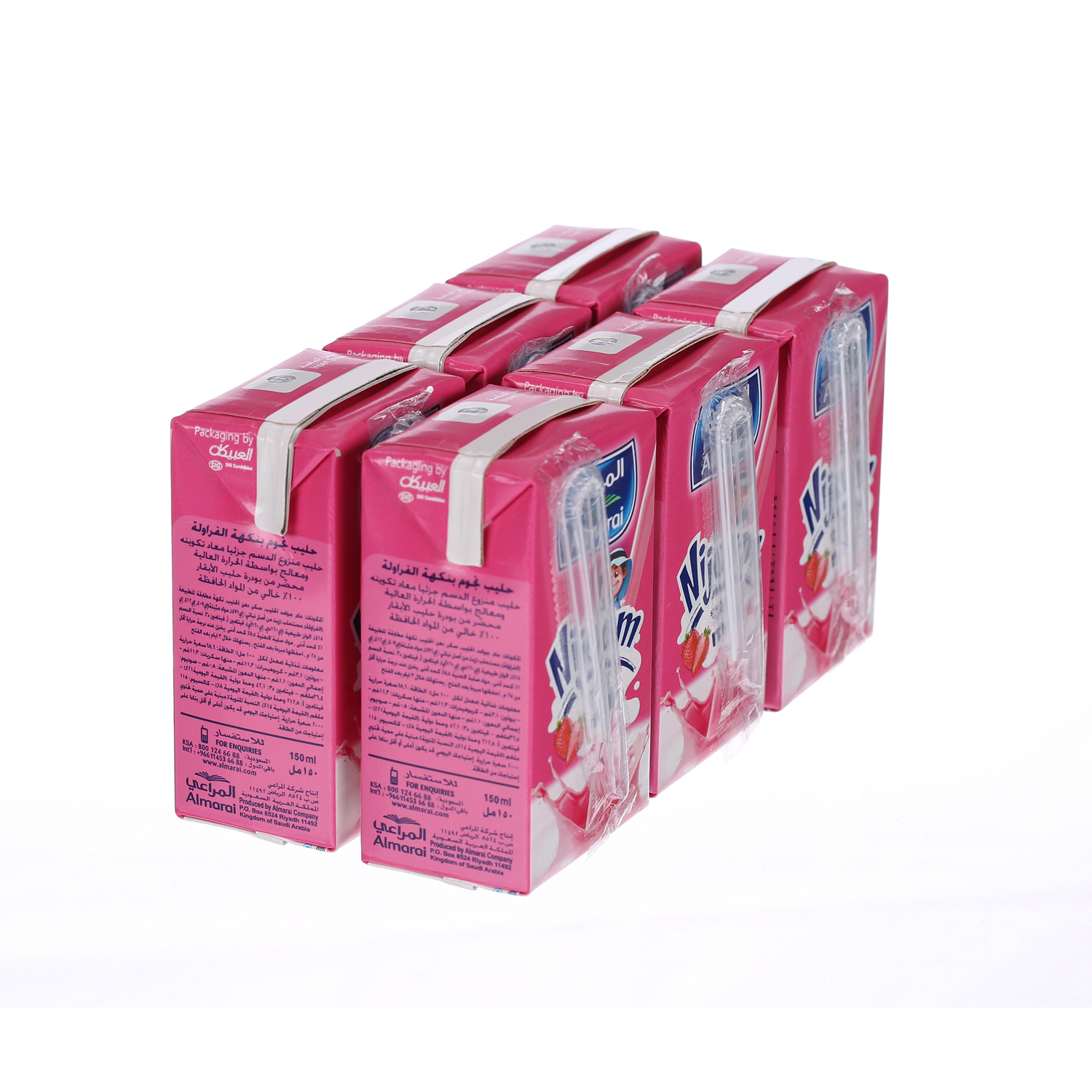 Almarai Long Life Nijoom Strawberry Milk 150ml × 6'S