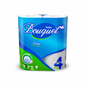 Sanita Bouquet Toilet Tissue Plain 4 Rolls