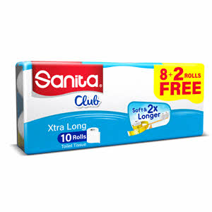 Sanita Club Toilet Paper 10 Roll 360 Sheets