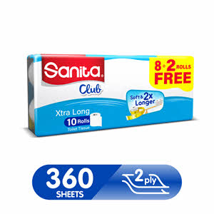Sanita Club Toilet Paper 10 Roll 360 Sheets