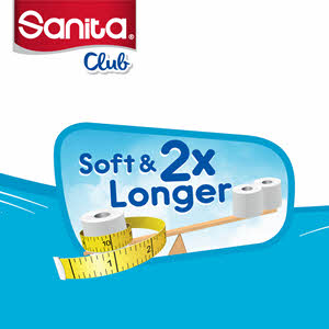 Sanita Club Toilet Paper 10 Roll 360 Sheets