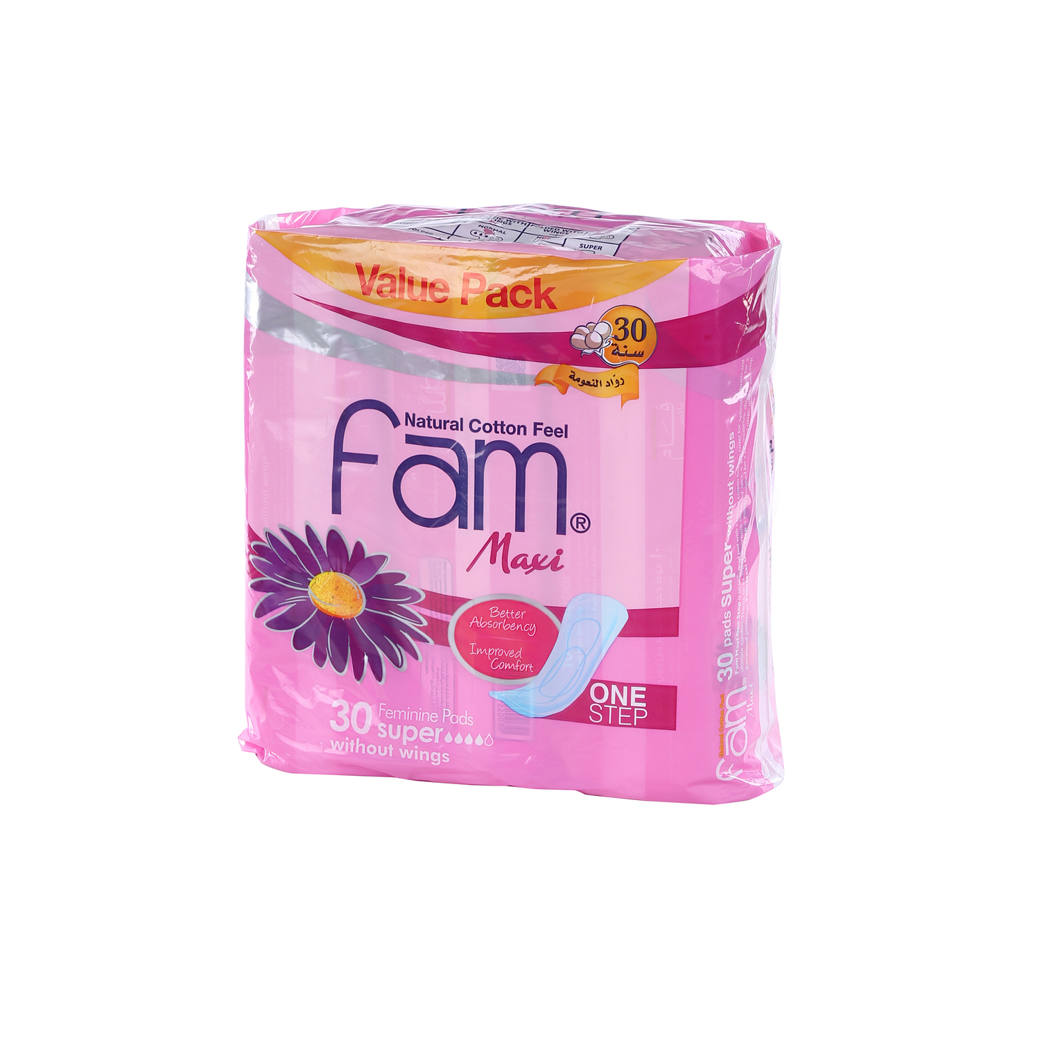 Fam Maxi Sanitary Pad Without Wings Super 30 Pads