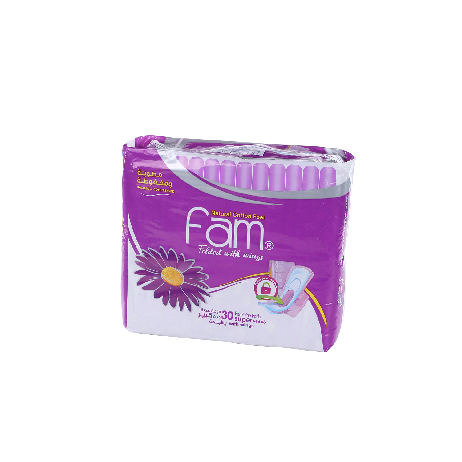 Fam Sanitary Pads Maxi Folded With Wings Super 30 Pads