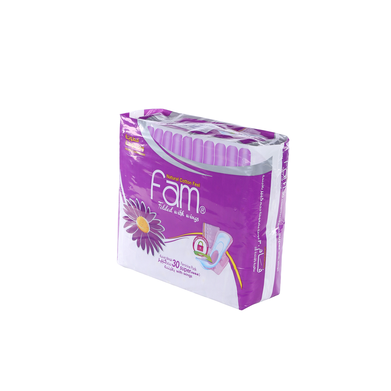 Fam Sanitary Pads Maxi Folded With Wings Super 30 Pads